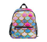 CHIFIGNO Kids Backpacks School Backpack Kids Travel Bag for Girls Boys Kindergarten Elementary Junior Primary, Colorful Scales, M, Travel Backpacks