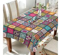 CHIFIGNO Retro Mandalas Elements Table Cloths 54 x 54 Inch, Polyester Table Cloth Decorative Table Cover for Wedding Birthday Holiday Banquet Decoration