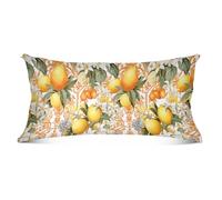 CHIFIGNO Sicilian Style Orange Flowers with Lemons Pillow Case, Soft Pillow Case Protector Rectangular Pillow Shams for Couch Bed Sofa Car 21"x54"