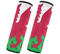 CHIFIGNO Wales Flag Seat Belt Covers Universal Seatbelt Covers 2 Pack Shoulder Strap Pad for Car Bag