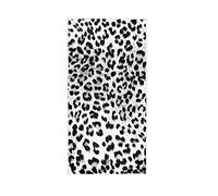 CHIFIGNO White Grey Black Leopard Hand Towels Soft Fingertip Towels Multipurpose Decorative Hand Towels for Bathroom Spa Gym Sports 30"x 15"