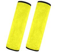 CHIFIGNO Yellow Seat Belt Cover Comfortable Car Seat Belt Pad 2 Pack Shoulder Strap Pad for Car Bag, M