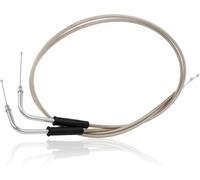 CHIFUN Motorcycle Throttle Idle Cable Braided Wire Kit Compatible with Harley Touring Dyna Softail Sportster XL 883 1200 Fat Boy Heritage Road King, Stainless Steel 35.4" Long Throttle Gas Cable