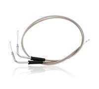 CHIFUN Motorcycle Throttle Idle Cable Braided Wire Kit Stainless Steel 47" Long Throttle Gas Cable Compatible with Harley Dyna Softail XL 883 1200 Fat Boy Heritage Road King