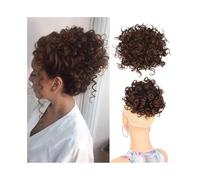 Chignon Messy Bun Hair Pieces for Women Synthetic Curly Drawstring Ponytail Updo Piece Hairpieces(1BT33)