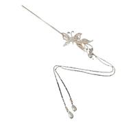 Chignon Pin Hair,Hair Sticks,Silver Butterfly Hair Sticks Dangle,Long Tassel Chain Hair Chopsticks Elegant Hair Pins Stick Chinese Classical Chopsticks Hair Accessories