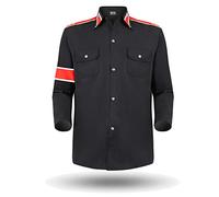 chiguomaoyi Michael Jackson Professional Cosplay Shirt MJ Red Black White Costume Retro Fashion CTE Shirt - Black - Medium