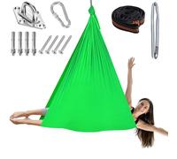Chihee Aerial Yoga Hammock Swing Kit,Soft Heavy-duty Fabric Yoga Stretching Fitness Sling Full Rigging Hardware Easy Set-up Guide, Antigravity Flying for All Levels Fitness Bodybuilding 280x150cm