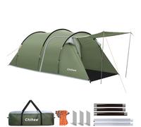 Chihee Camping Tents Family Cabin Tent with 2 Doors Extra Large Weatherproof Tent with Screened Porch Room Divider and Awning Included Rainfly,Carry Bag Strong Frame for Camping Outdoor Hiking