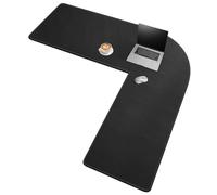 Chihein L-Shaped Desk Pad, Dual Sided Corner Desk Mat (57.1”+ 57.1”) x 19.7”, Computer Office Mouse pad Writing Table Pad for Home Office - Black