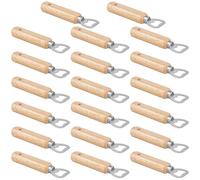 CHIHEUNG 20PCS Bottle Openers, Handheld Wooden Bottle Opener with Stainless Steel Head, Wine Bottle Opener for Home, Parties, Bar
