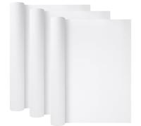 CHIHEUNG 3 PCS White Drawing Paper Roll, 44cm x 25m White Wrapping Paper, Art Paper Roll for Sketching, Painting, Gift Wrap