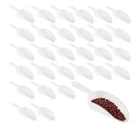 CHIHEUNG 30PCS Plastic Scoop, Ice Scoop, Clear Multipurpose Food Scoops, Reusable Kitchen Scoops for Food, Candy, Flour, Coffee Beans, Ice