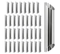 CHIHEUNG 36PCS Stainless Steel Cannoli Tubes, Cream Horn Moulds for Baking, Danish Pastry, Pancake Rolls and DIY Dessert
