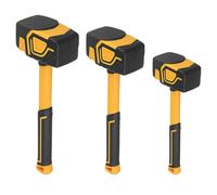 CHIHEUNG 3PCS Rubber Mallet Set, 10 oz 20 oz 30 oz Rubber Hammer with Non-Slip Grip, Soft Face Camping Mallet, Tent Mallets for Woodworking, Flooring Installation, Tent Stakes and Camping Needs