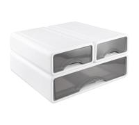 CHIHEUNG 3PCS Stackable Storage Drawers, Desk Organizer Drawer, Plastic Desktop Drawer Organiser for Office, Home, 34 x 25 x 8.8 cm