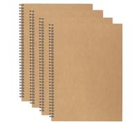 CHIHEUNG 4PCS A4 Grid Spiral Notebook, 50 Sheets Square Paper Notebook a4, Spiral Graph Paper Notebooks, A4 Grid Notebooks for Office Study Sketching