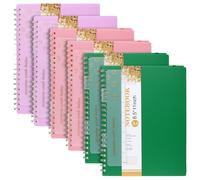 CHIHEUNG 6PCS A4 Notebook, 120 Pages/60 Sheets Wirebound Notepads, 80GSM A4 Spiral Lined Notebook for Maths, Drawings, Engineering Studies