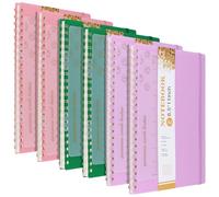 CHIHEUNG 6PCS A4 Spiral Notebook, 120 Pages/60 Sheets Lined Notebook, 80 GSM A4 Wirebound Notepads for Maths, Drawings, Engineering Studies