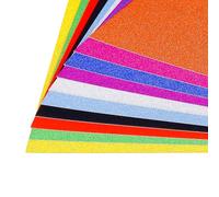 CHIHEUNG 80 Sheets A4 Glitter Card, 250gsm Coloured Card A4, Sparkly Glitter Cardstock for DIY Projects and Gift Making, Scrapbooking and Party Decorations