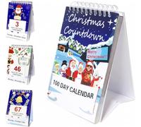 CHIHOLEN 100 Day Christmas Countdown Calendar 2026, Christmas Advent Calendar 2026 with W ates, Desktop Advent Calendar for Home Office Room Decor, Xmas Count Down Gift