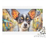 Chihuahua 100% Recycled Cardboard Chihuahua Pair 1000Pc Puzzle Adults Unique Classic Educational Games Brainteasing 70x50cm/1000pcs