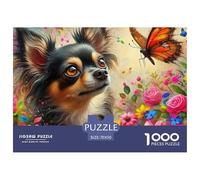 Chihuahua 1000 Piece Jigsaw Puzzle for Adults Challenging for Challenging Family Activity Games Colorful Hard Puzzle for 70x50cm/1000pcs Family Decorations