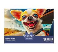 Chihuahua 1000 Piece Jigsaw Puzzle for Adults Challenging Puzzle Educational for Challenging Family Activity Games Colorful Hard Puzzle for 38x26cm/1000pcs Family Decorations