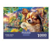 Chihuahua 1000 Piece Jigsaw Puzzle for Adults Chihuahua Garden Brainteasing Jigsaws Challenge Games Creativity & Gift Giving 70x50cm/1000pcs