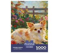 Chihuahua 1000 Piece Jigsaw Puzzles for Adults And Kids with Extra Fun Challenges Cute Pets Home Decors Family Puzzle Game Birthday Gifts 38x26cm/1000pcs