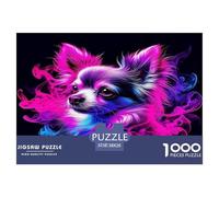Chihuahua 1000 Piece Jigsaw Puzzles Fun Challenging Modern Animal Puzzles Game for The Whole Gifts For Children And Adults Aged 14 And Over 38x26cm/1000pcs