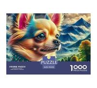Chihuahua 1000 Piece Jigsaw Puzzles Handwork Puzzle Educational Challenge for Challenging Family Activity Games Colorful Hard Puzzle for 70x50cm/1000pcs Family Decorations