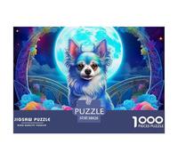 Chihuahua 1000 Piece Jigsaw Puzzles Handwork Puzzle Educational Challenge for Challenging Family Activity Games Colorful Hard Puzzle for 38x26cm/1000pcs Family Decorations