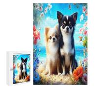 Chihuahua 1000 Piece Jigsaw Puzzles Suitable Adults Kids Cute Dog Pet Jigsaws Home Studio Decor Stress Relief Challenge Perfect Holiday Present 1000 PCS