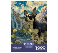Chihuahua 1000 Piece Jigsaws Cute Pet Dog Puzzle - Easy-Grip Decoration for Family Space | 38x26cm/1000pcs