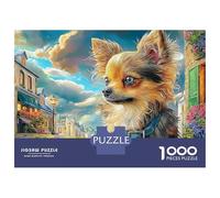 Chihuahua 1000-Piece Jigsaws Puzzles for Adults Chihuahua Snacks Challenging & Brainteasing Classic Educational Games 70x50cm/1000pcs