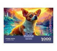 Chihuahua 1000 Piece Pet Dog Jigsaw Puzzle for Adults Challenging for Challenging Family Activity Games Colorful for Home Decor Gifts 70x50cm/1000pcs