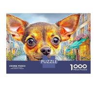 Chihuahua 1000 Piece Puzzle Whimsical Chihuahua Portraits Paper Jigsaw, Calming Brain Challenge And Creative Home Activity for Adults 52x38cm/1000pcs