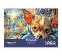 Chihuahua 1000 Piece Puzzle Whimsical Chihuahua Portraits Smooth Cut Paper Jigsaw, Challenging And Relaxing Activity for Adults And Family 70x50cm/1000pcs