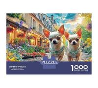 Chihuahua 1000 Piece Puzzle Whimsical Chihuahua Portraits Smooth Cut Paper Jigsaw Puzzle, Challenging Brain Game And Relaxing Activity for Adults 52x38cm/1000pcs