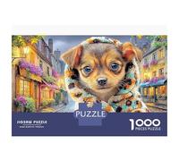 Chihuahua 1000 Piece Puzzles Smiling Chihuahua Puzzles Colourful 100% Recycled Cardboard Landscape 52x38cm/1000pcs