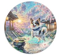 Chihuahua 1000 Piece Round Jigsaw Puzzle Creative Dog Animals Seeking A Challenging And Relaxing Activity Games for Adults And Kids 1000pcs (67.5x67.5cm)