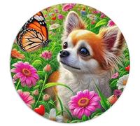 Chihuahua 1000 Piece Round Puzzles for Kids And Adults Gift for Family Colorful for Unique Challenge Games 1000pcs (67.5x67.5cm)