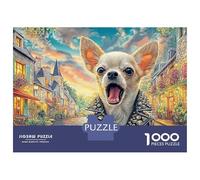 Chihuahua 1000 Piece Stone Path Jump Thick Cardboard Puzzle Adults Beginners Indoor Leisure Rainy Day Activity 52x38cm/1000pcs