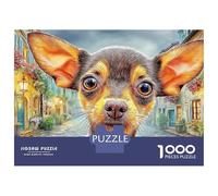 Chihuahua 1000 Piece Stone Path Stance Cardboard Jigsaw Puzzle Beginners Stress Relief Adults Home Leisure Indoor Entertainment 52x38cm/1000pcs