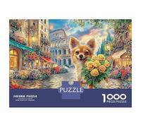 Chihuahua 1000 Piece Sunny Street Run Framable Art Puzzle Group Activity Travel Staycation Indoor Leisure Hobby Fun 70x50cm/1000pcs