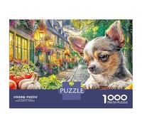 Chihuahua 1000 Piece Veggie Garden Stand Smooth Cardboard Jigsaw Puzzle for Puzzle Enthusiasts Couples Quiet Time Hobby Indoor Leisure 52x38cm/1000pcs
