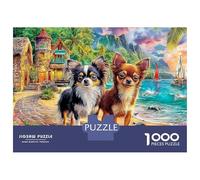 Chihuahua 1000 Pieces Chi Coast Recycled Cardboard Jigsaw Puzzle for Family Game Night Brain Training Educational Enlightenment Missing Piece Guarantee 70x50cm/1000pcs