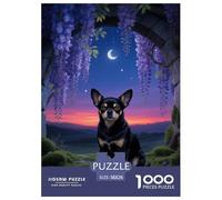 Chihuahua 1000 Pieces Jigsaw Puzzles Cute Pets Jigsaw Puzzles for Kids Staycation Kill Time Wall Decoration Gift Game for Boys And Girls Age 14+ ForAdults 38x26cm/1000pcs
