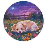 Chihuahua 1000 Pieces Round Jigsaw Puzzles Creative Cute Pets Puzzle Hard Challenging Games for Adults And Kids 1000pcs (67.5x67.5cm)
